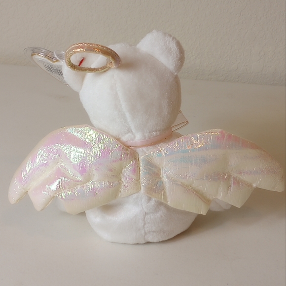 Ty Beanie Babies Halo The Angel Bear 1998 6th Generation Tush Tag - Picture 4 of 5